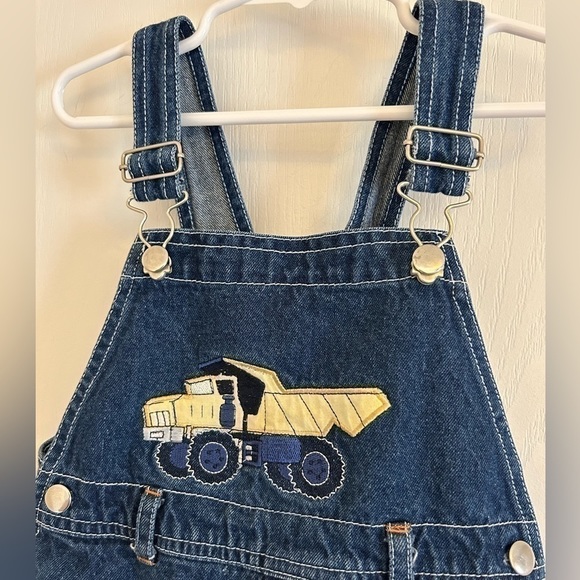 Vintage Dump Truck Denim Short Overalls 2T… - Picture 2 of 5
